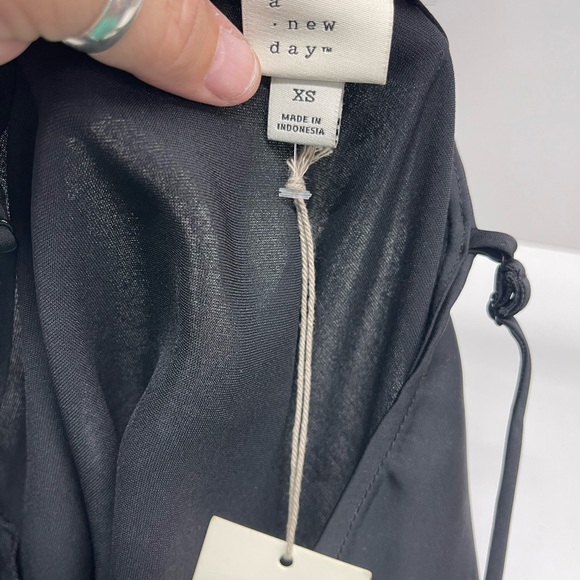 a new day Black Satin V-Neck Cami with Adjustable Straps - Picture 3 of 3